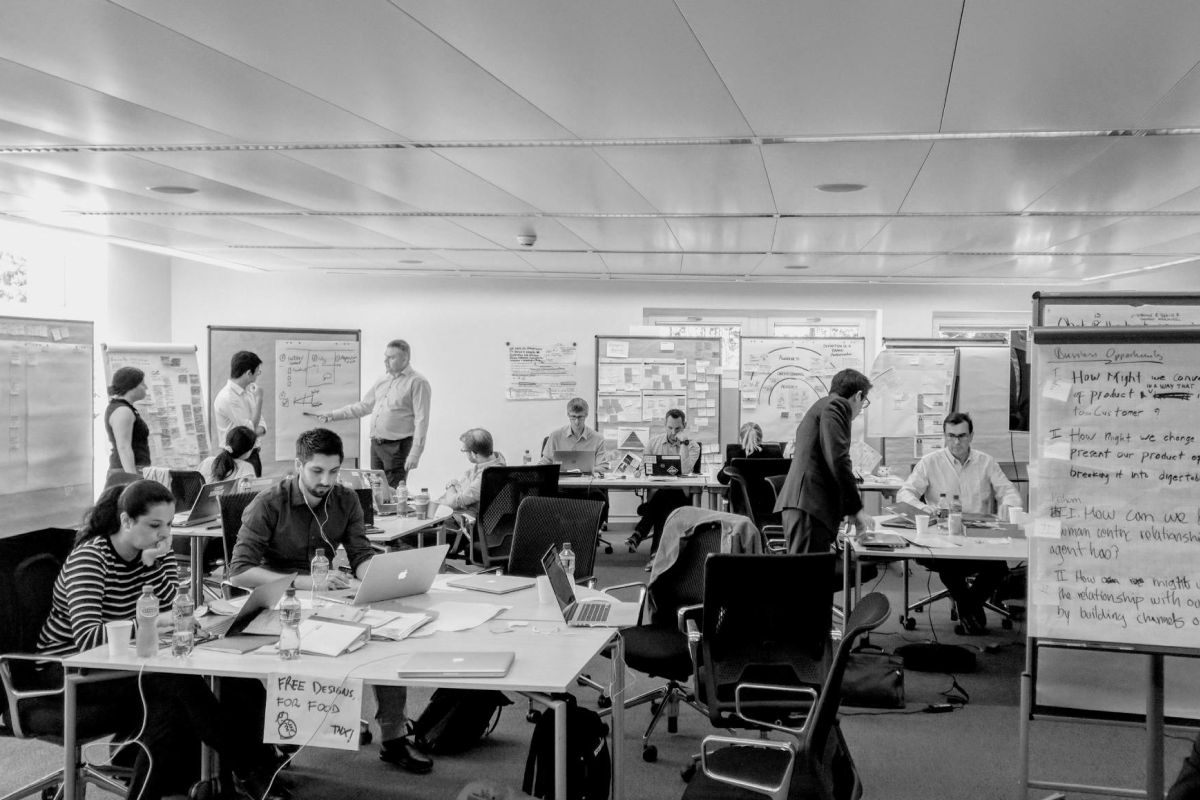 Facilitating a workshop with an employee team